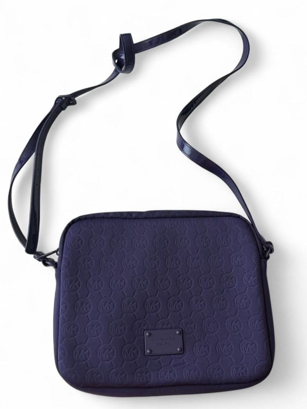 Michael Kors Deep Purple Crossbody with Embossed MK Logo